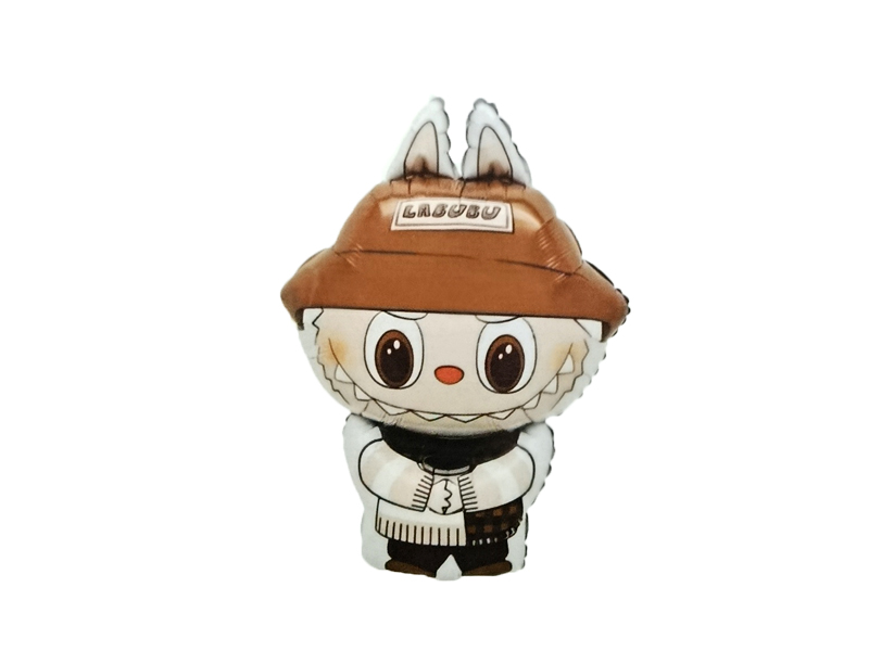 بادکنک فویلی لبوبو کرم قهوه ای ( 50 سانت )